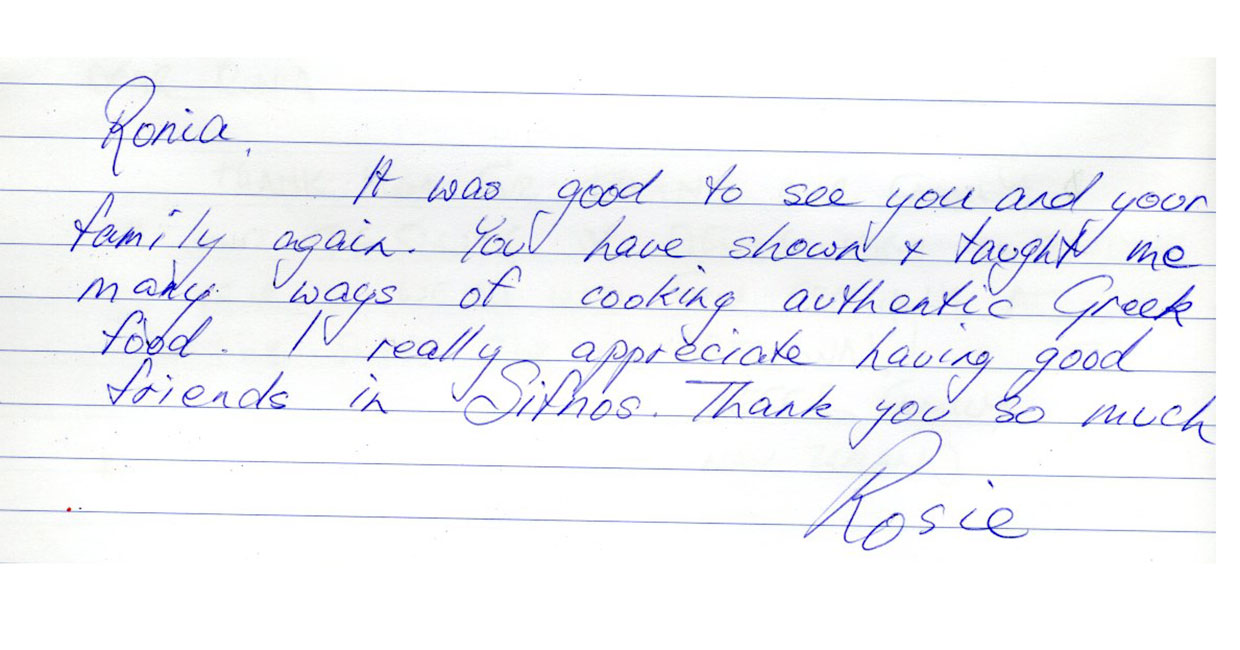 Reviews from the cooking lessons in Sifnos