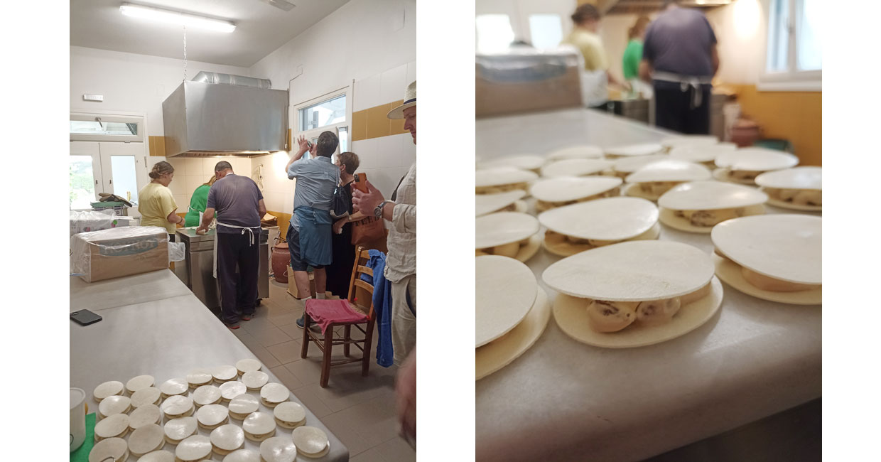Food tour around Sifnos - Demonstation of making halvadopita