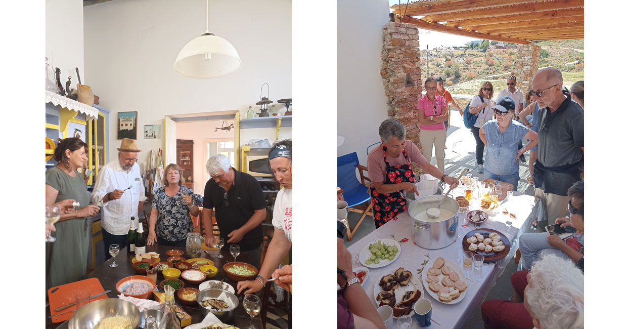Greek cooking demonstration in Sifnos