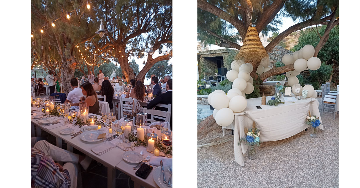 Wedding reception venue in Sifnos