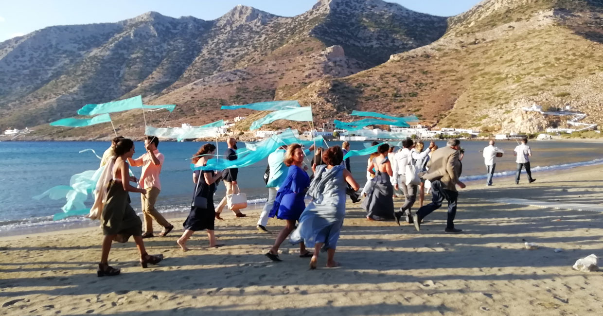 Unofficial wedding ceremony in Sifnos