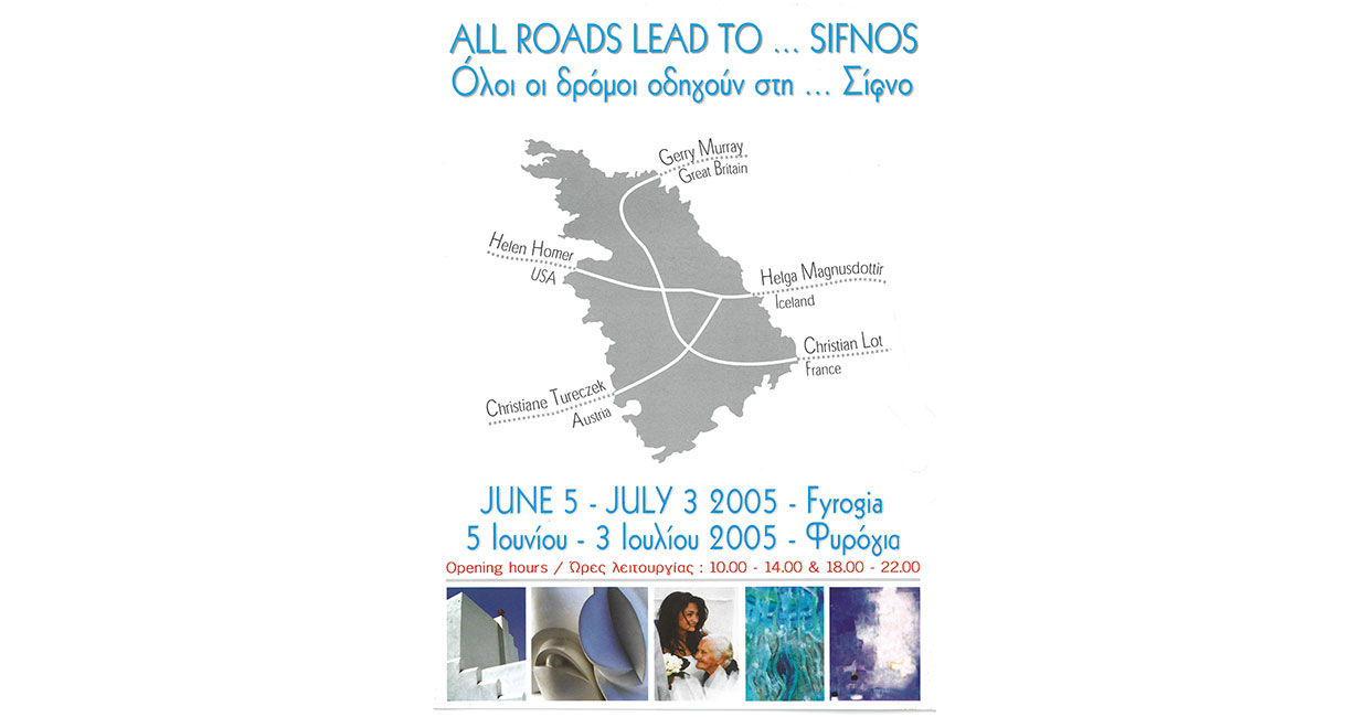 Organizing a pottery exhibition in Sifnos