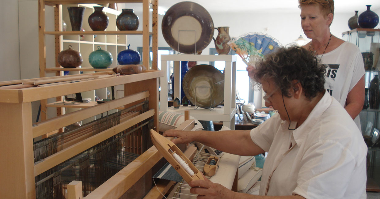 Presenting traditional art crafts is Sifnos