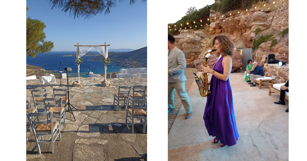 Elopement organizing at Sifnos