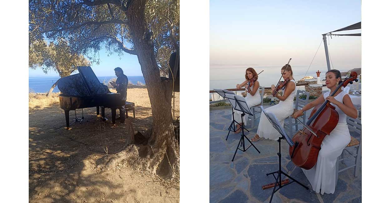 Special music players for special events in Sifnos