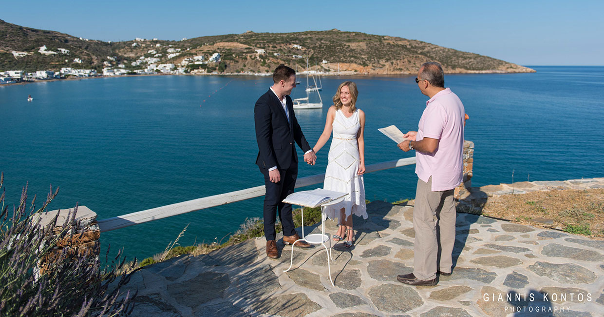 Civil wedding at Platis Gialos Sifnos